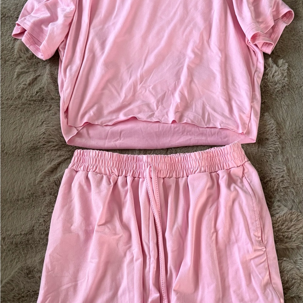 SHEIN Light Pink Women's Pajama Set